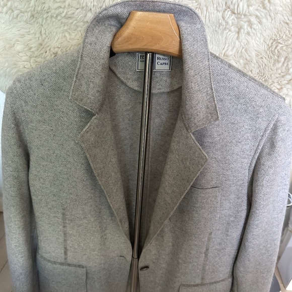 GREY CASHMERE JACKET - Picture 1 of 5